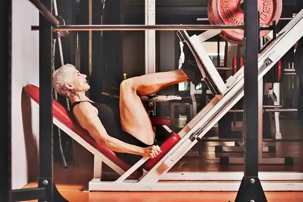 elder woman exercising