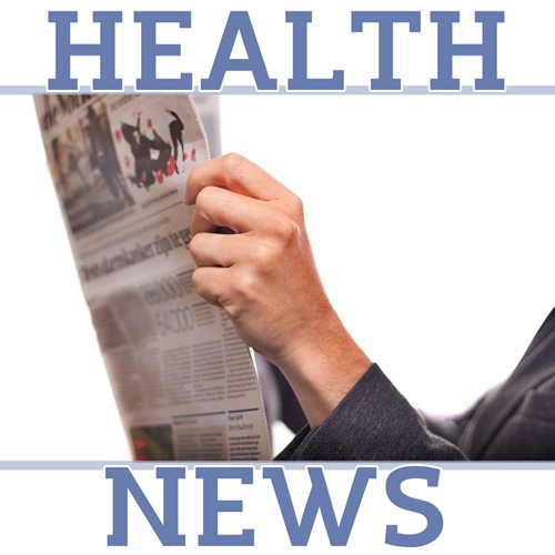 person holding a newspaper and the words Health News
